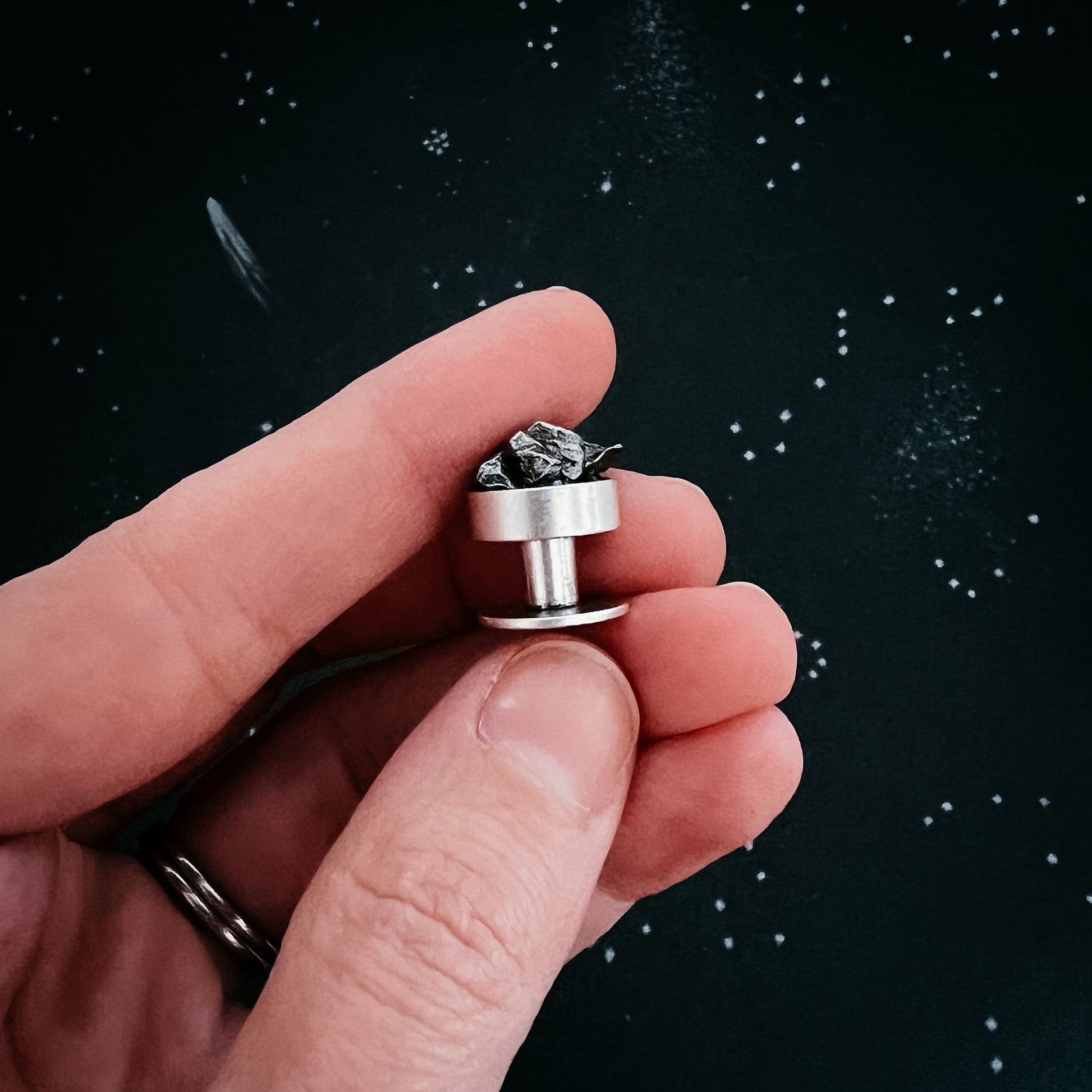 Cufflinks with Authentic Meteorite