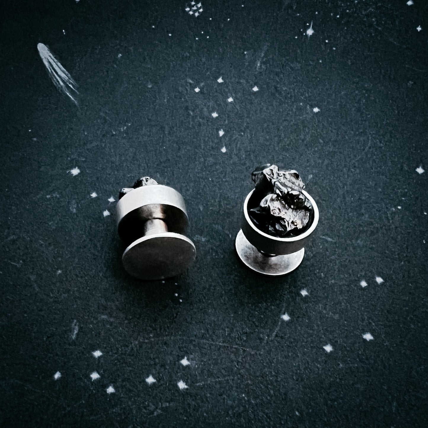 Cufflinks with Authentic Meteorite