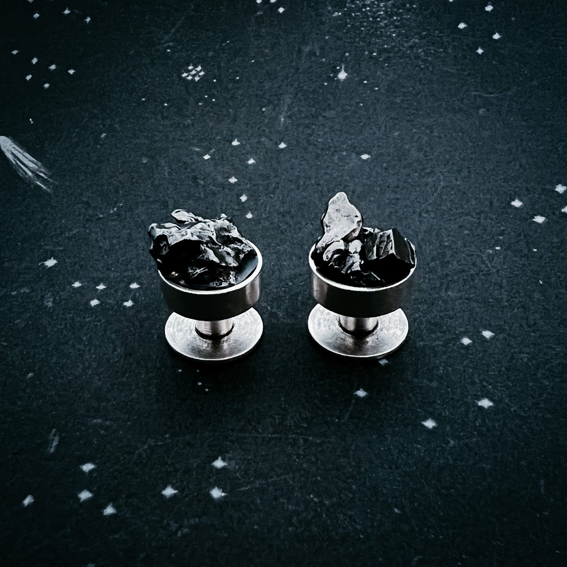 Cufflinks with Authentic Meteorite