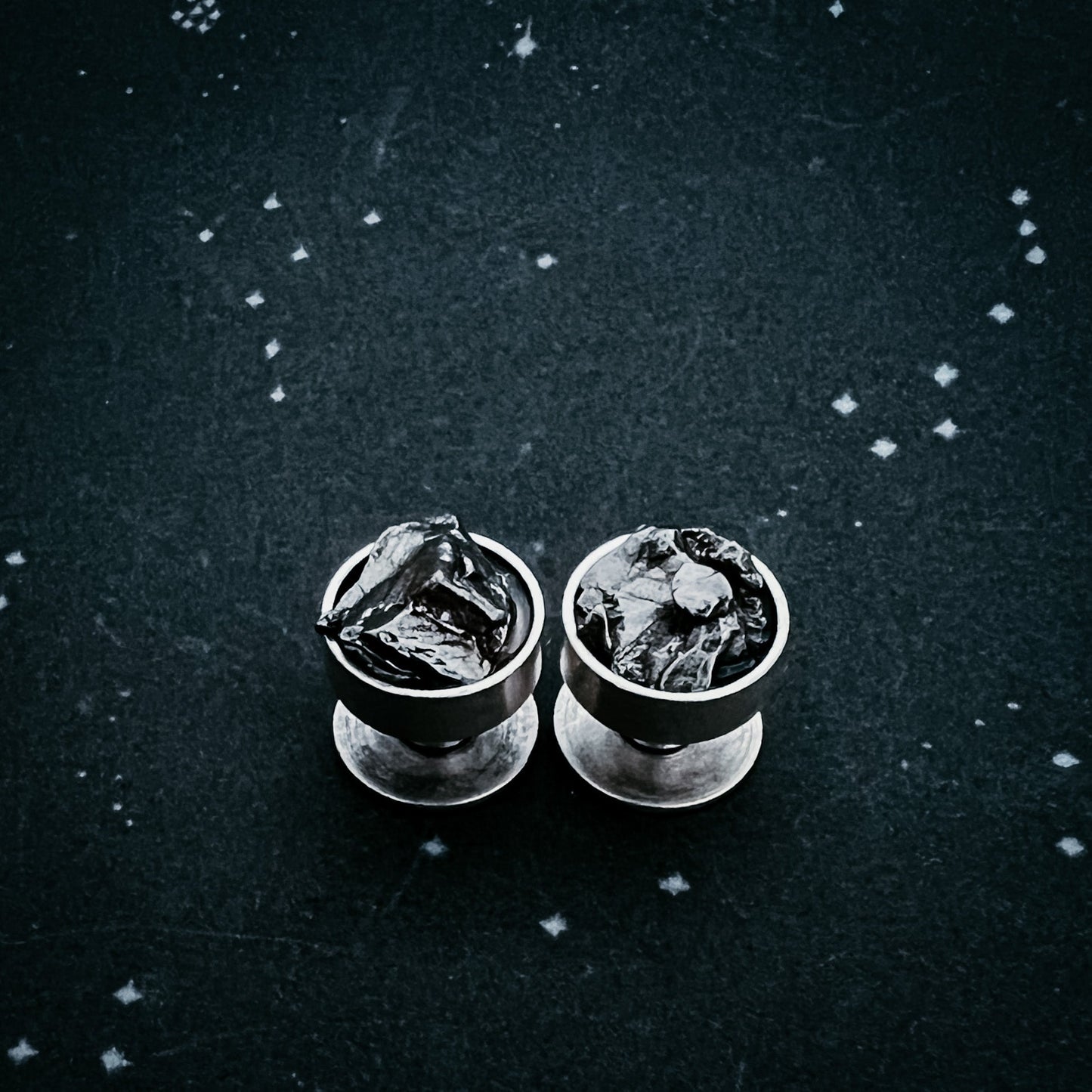 Cufflinks with Authentic Meteorite