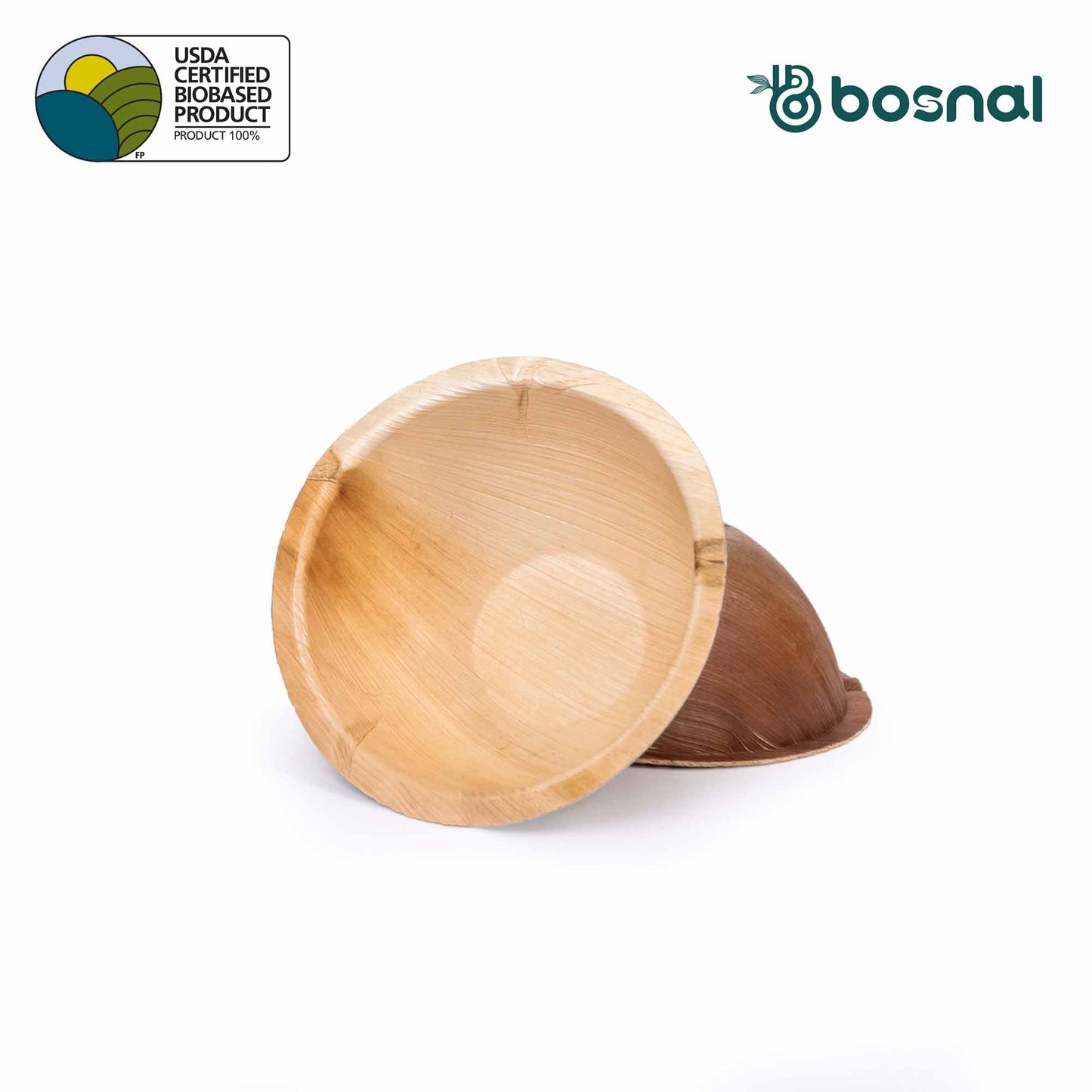 Bosnal - Palm Leaf Bowl, 6 inch, Round , 25 Pcs
