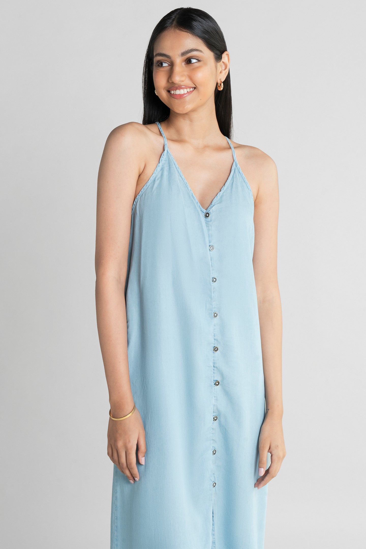 In The Mood For Love Denim Midi Dress