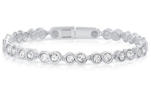 Infinity Tennis Bracelet made with  Crystals Elsy Style Bracelet