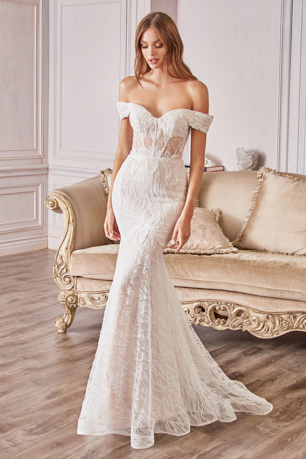 JOLIE LACE BRIDAL GOWN ALA0666W Elsy Style All dresses