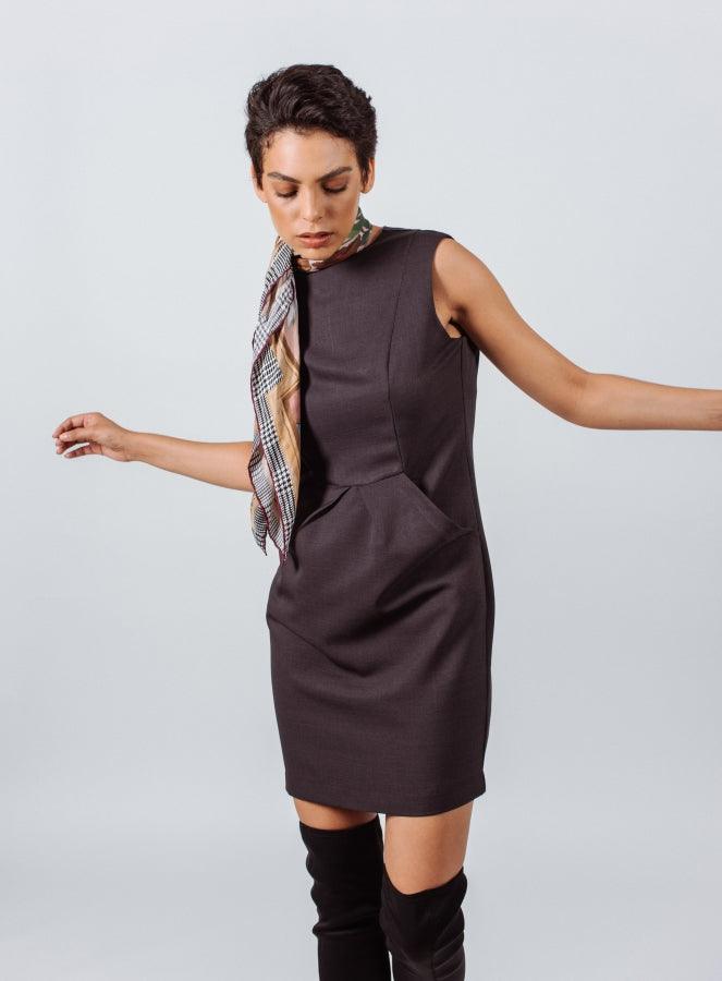 Luxe Wool Mini Dress – Elegant Women’s Winter Dress