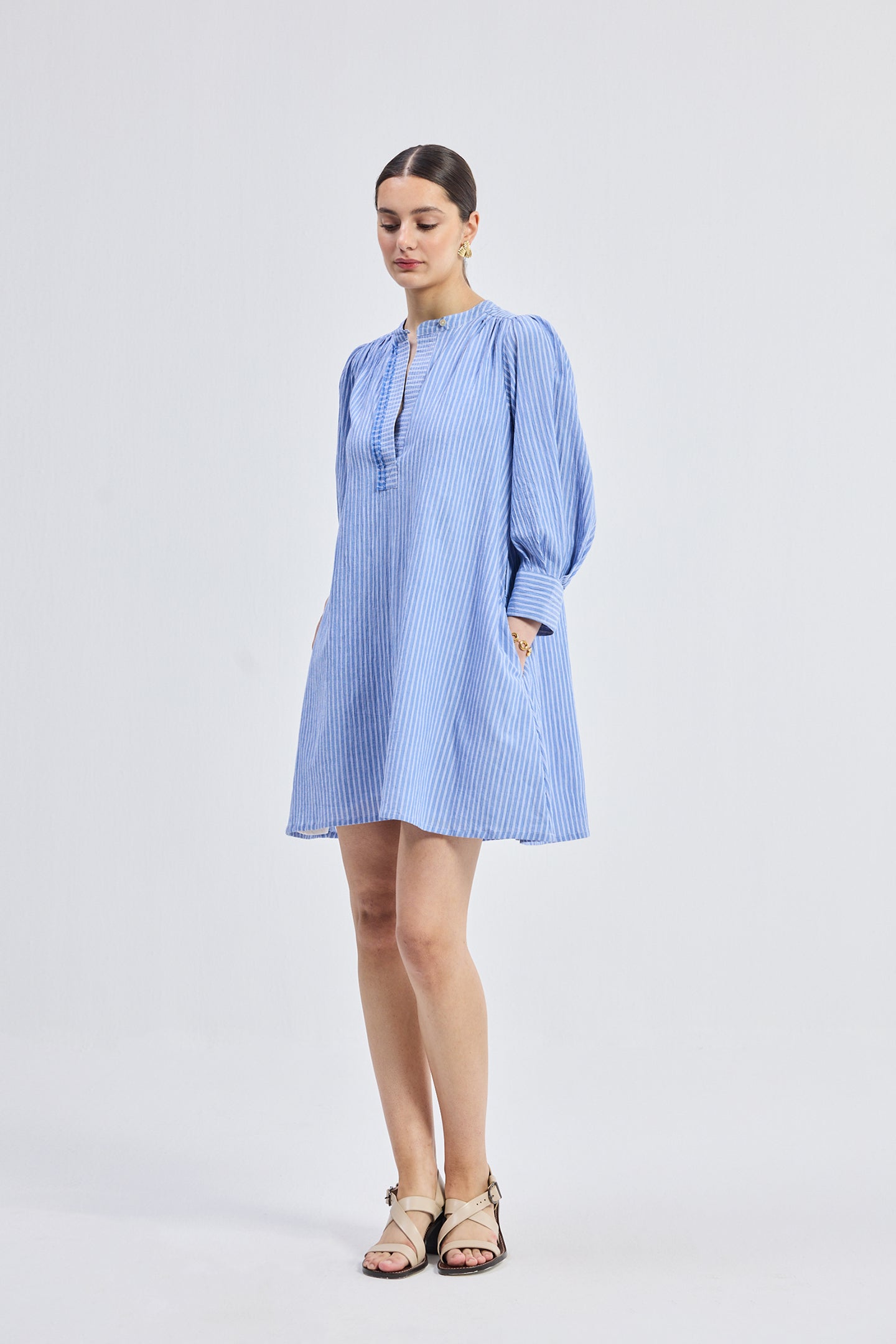 Oversized Tunic Dress with Optional Belt