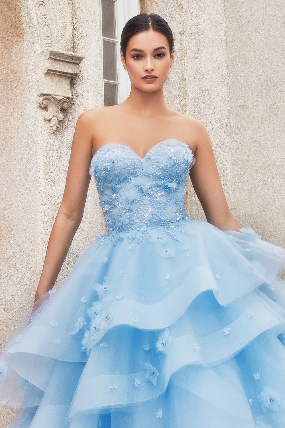 PEONY PETAL COUTURE LAYERED BALL GOWN ALA1220 Elsy Style All dresses