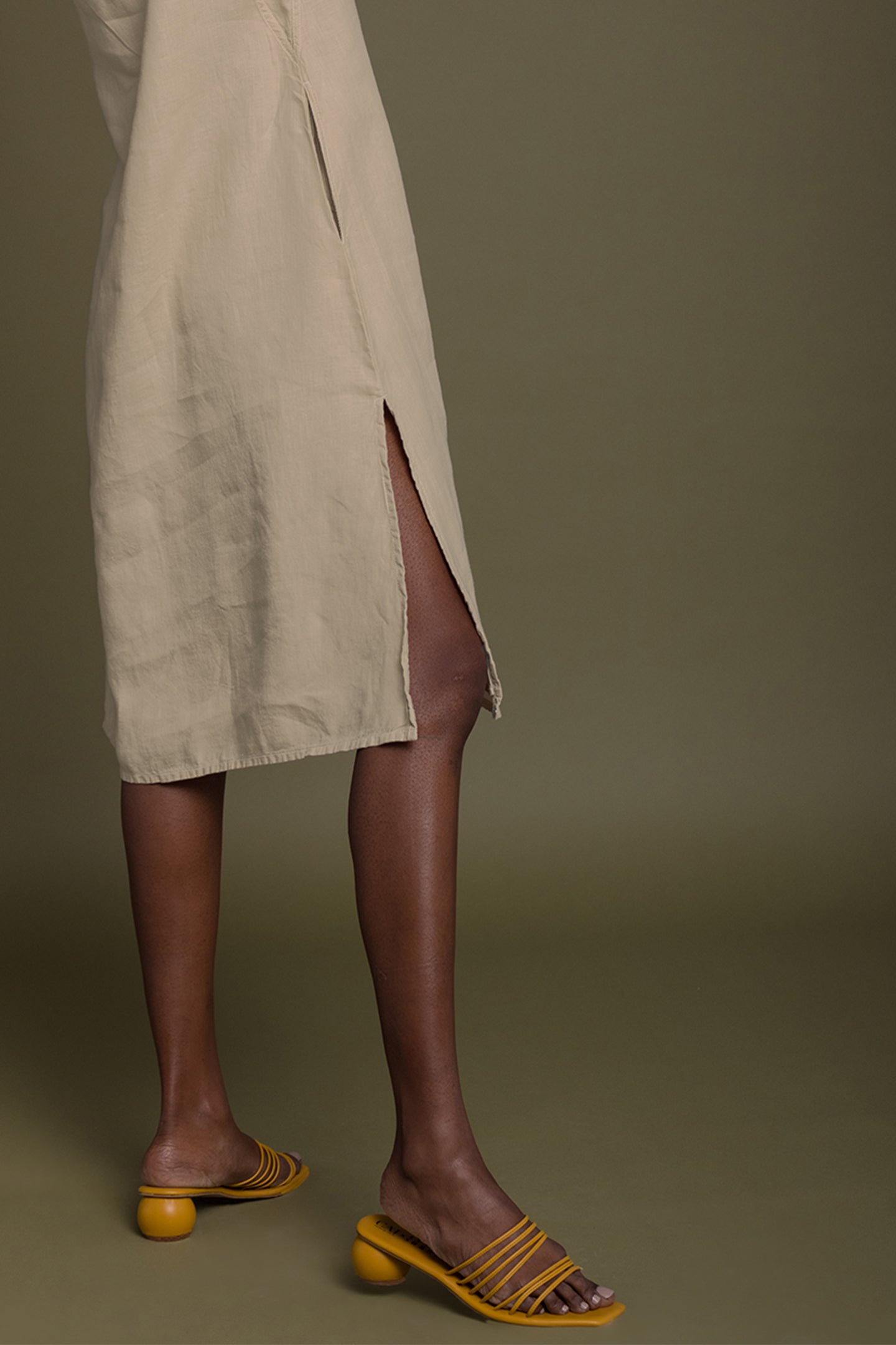 Reading Tea Leaves Dress in Neutral Beige