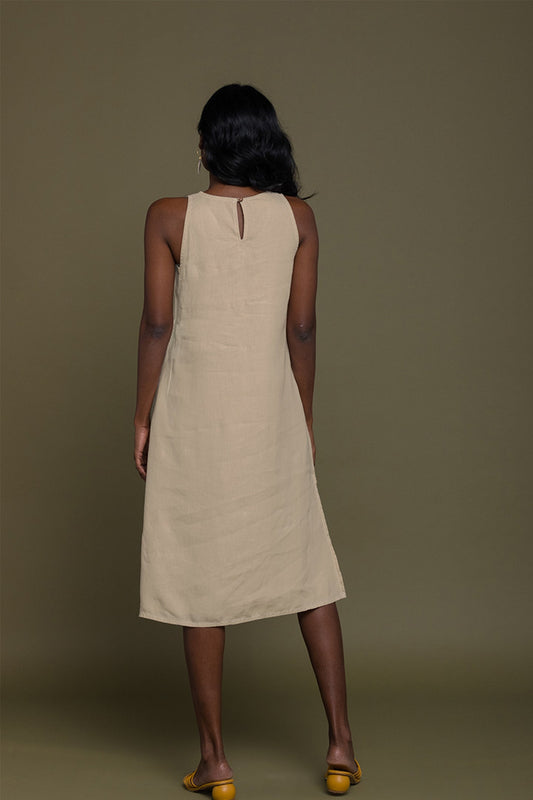 Reading Tea Leaves Dress in Neutral Beige