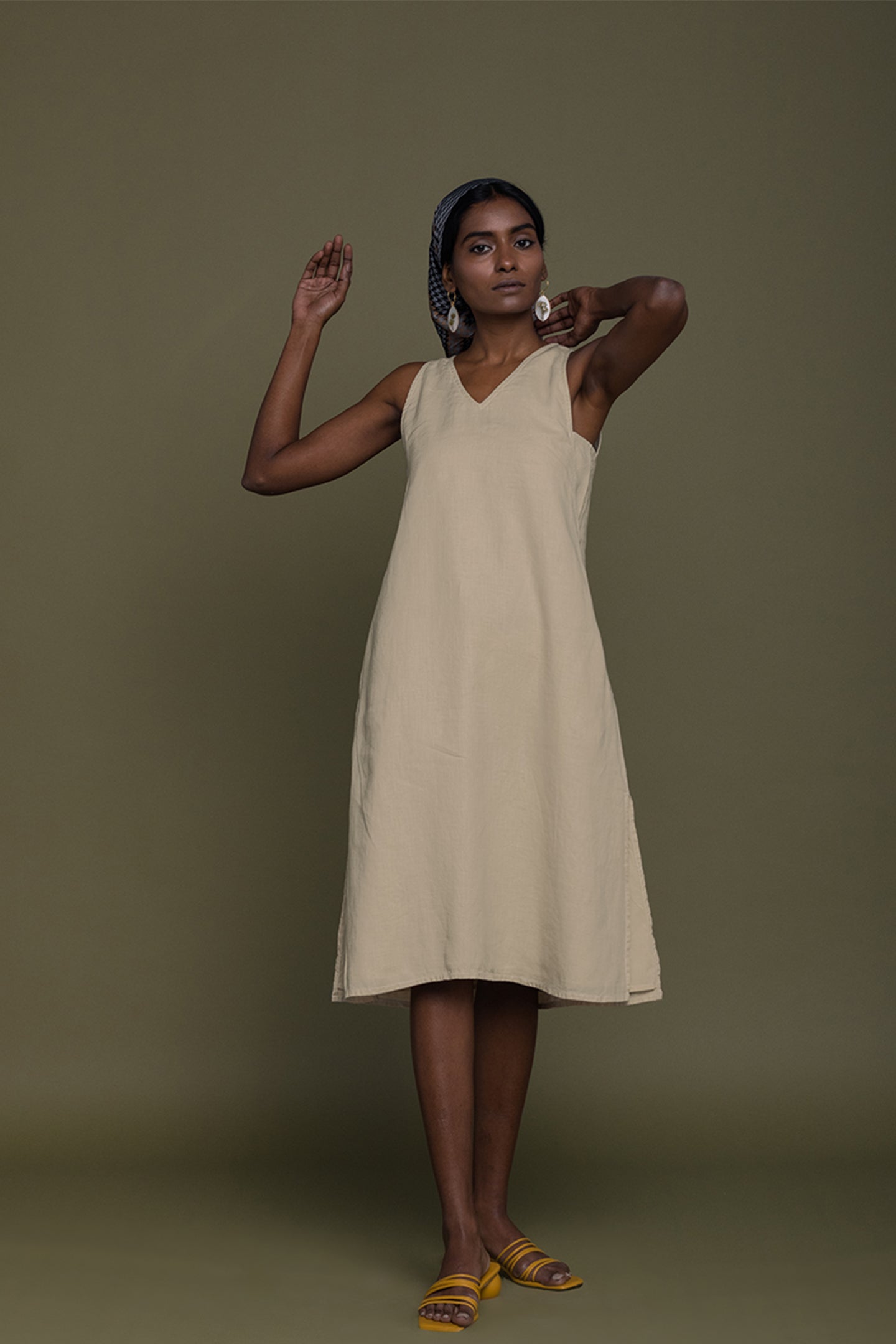 Reading Tea Leaves Dress in Neutral Beige