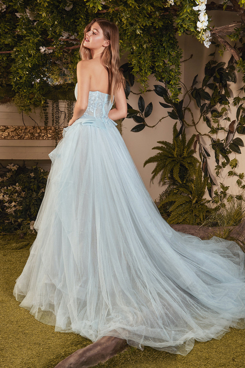 STRAPLESS LAYERED TULLE BALLGOWN ALA1021 Elsy Style All dresses