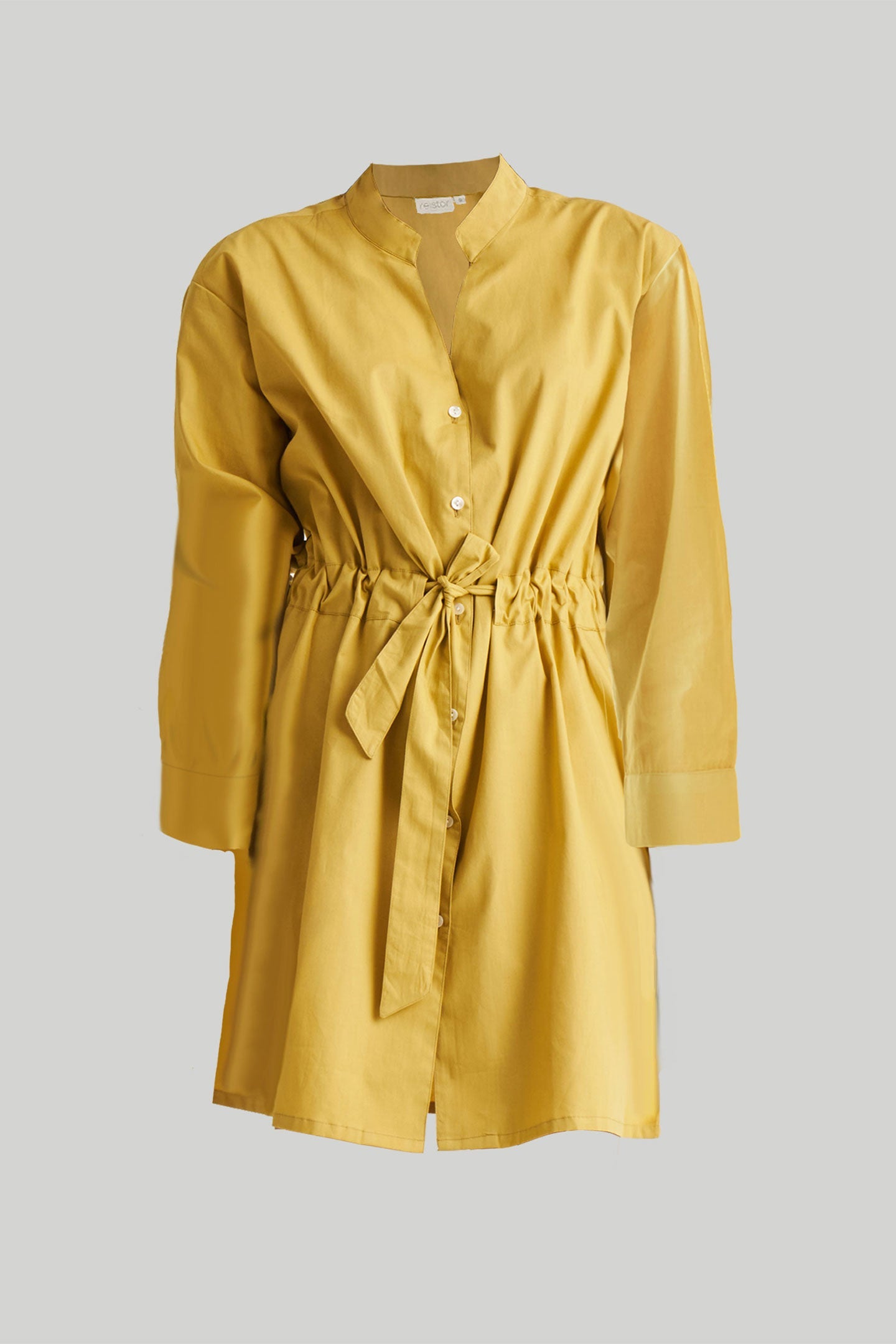 Short Tie Waist Dress in Tuscan Sun