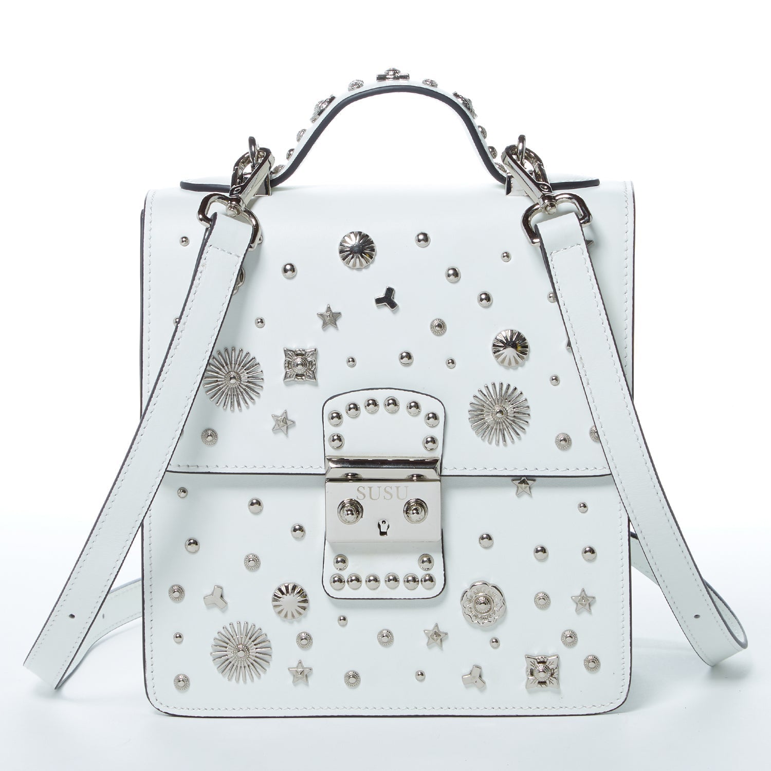 The Hollywood Backpack Leather Purse White Elsy Style 