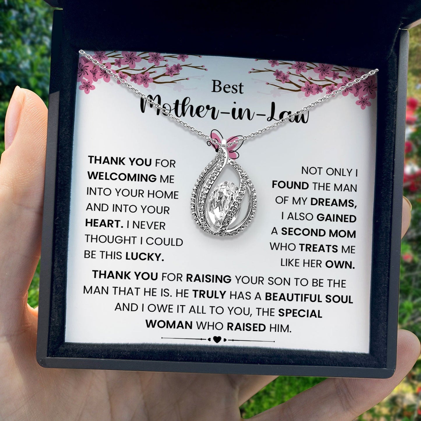 To My Best Mother-in-law - Not Only I Found The Man of My Dreams But Also I Gained  a Second Mom - Orbital Birdcage Necklace Elsy Style Necklaces