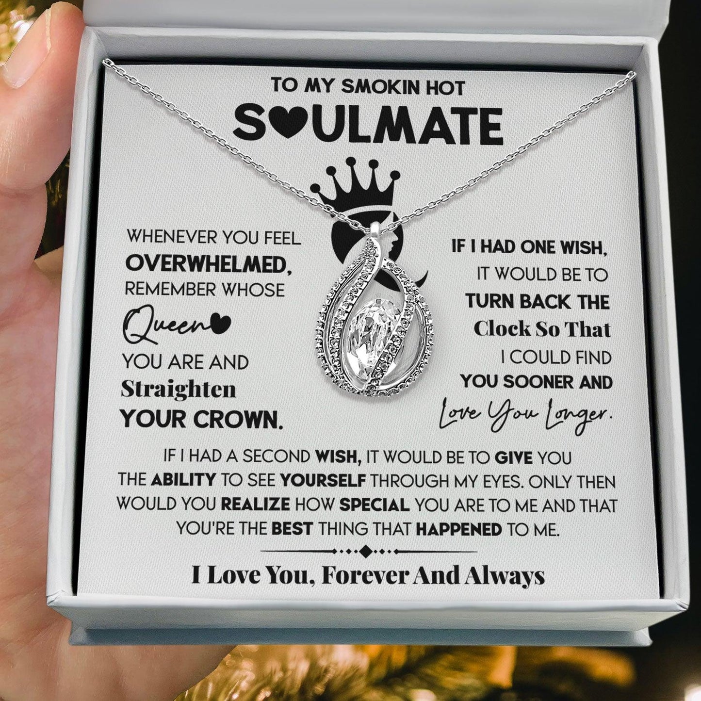To My Smokin Hot Soulmate - If I Had a second Wish It Would Be To Give  you - Orbital Birdcage Necklace Elsy Style Necklaces