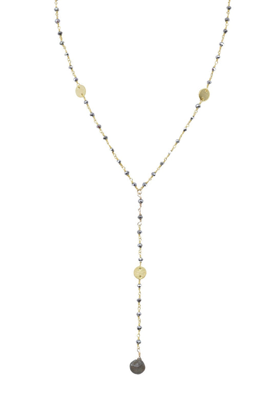 Emmah Necklace in Polished Pyrite