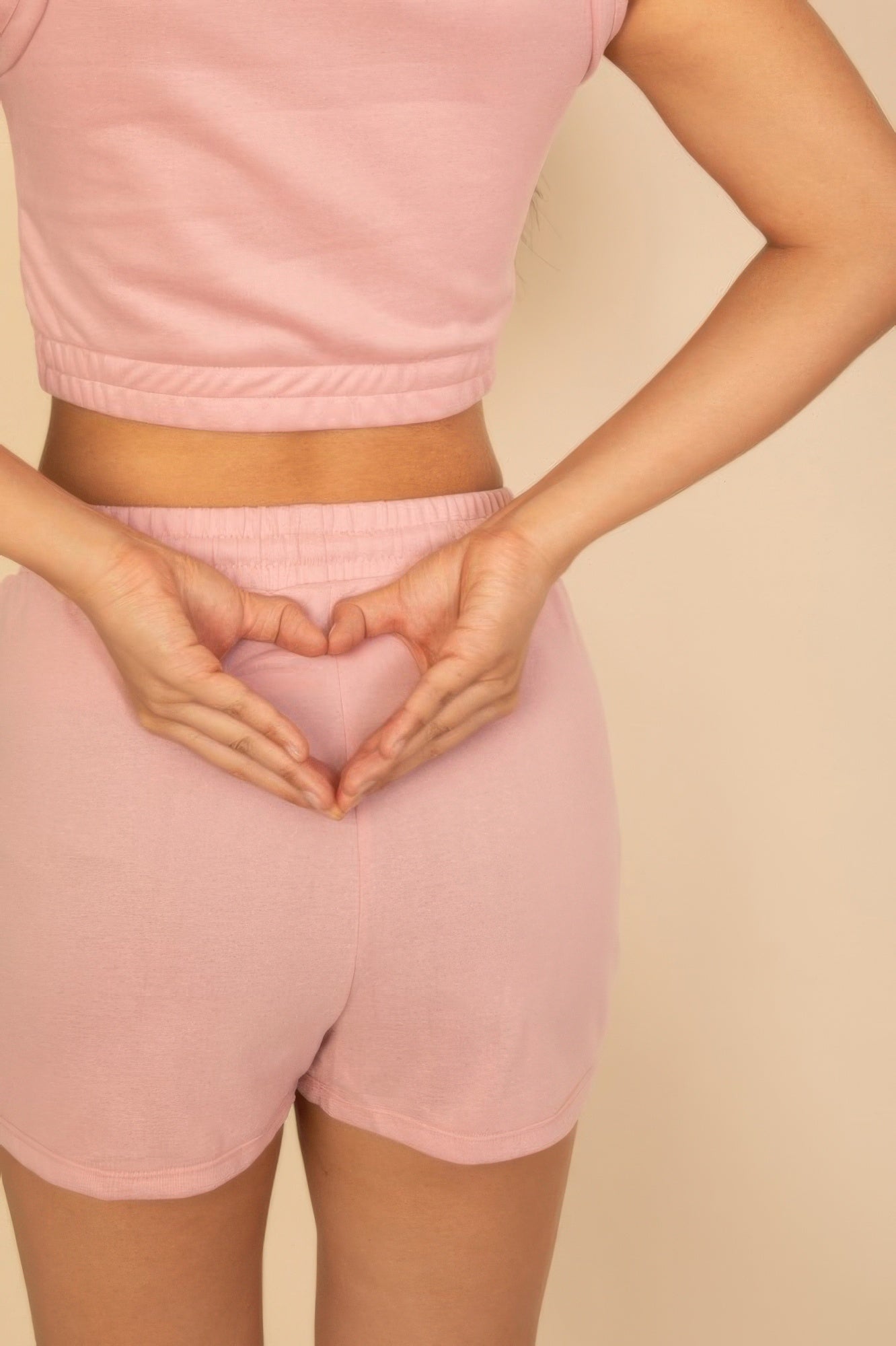 Cotton French Terry Crop Top & Shorts Set