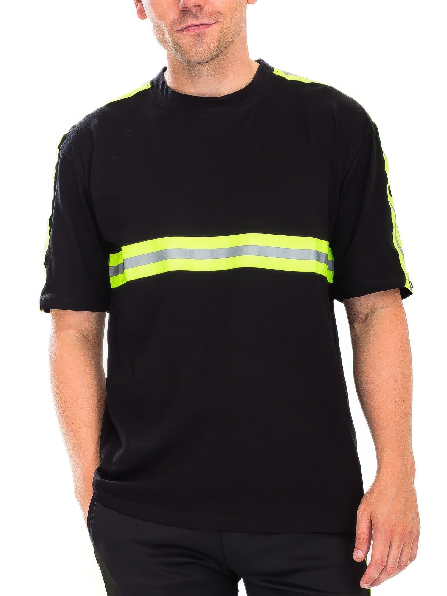Reflective T-shirt Black Lime