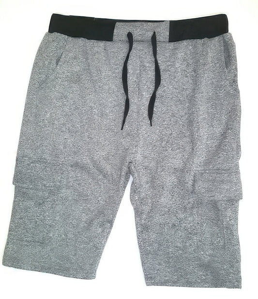 Cotton Marled Fleece Sweat Shorts Charcoal