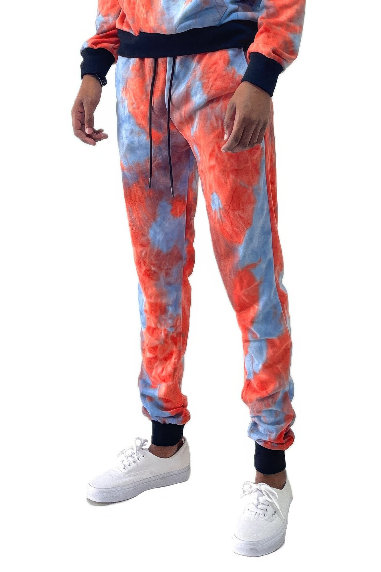 Cotton Tye Dye Sweat Pants Blue pink