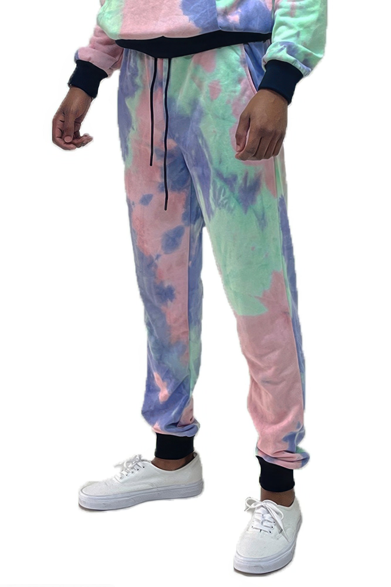 Cotton Tye Dye Sweat Pants Lime purple