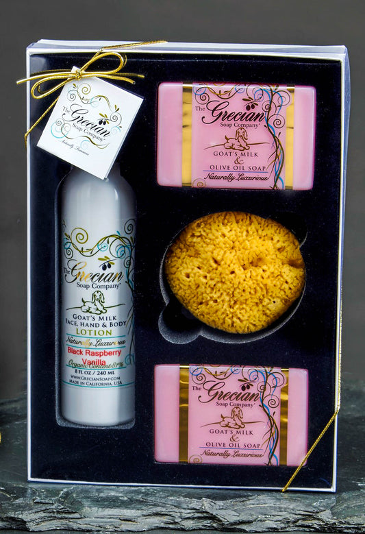 Lotion, 2 Soaps and Sponge Gift Set-Almond