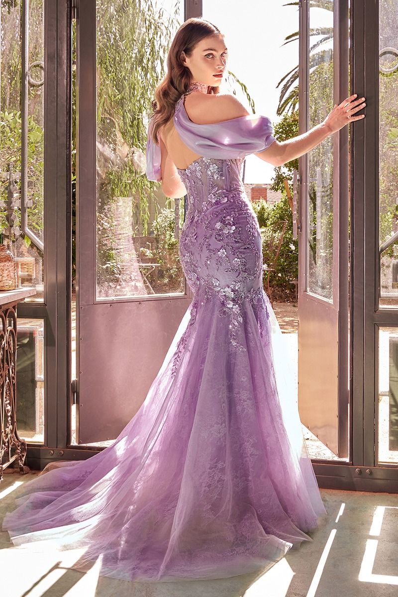Detachable Wings Mermaid Gown