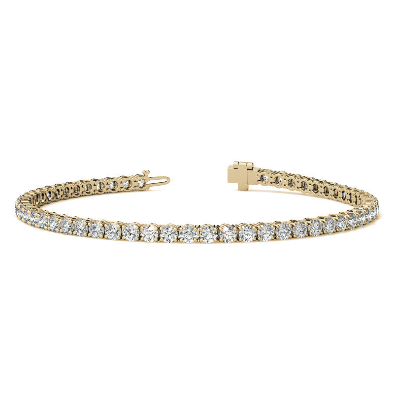 4.00 CTW AGI Certified Lab-Grown Diamond (G/VS) Tennis Bracelet in Choice of 14K Yellow or 14k White Gold