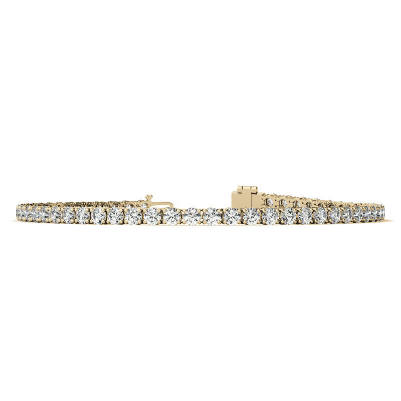 12.00 CTW Lab Grown Diamond Tennis Bracelet | G/VS AGI Certified | 14kt White or Yellow Gold