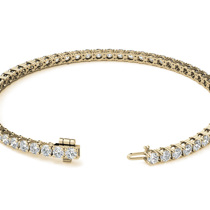 4.00 CTW AGI Certified Lab-Grown Diamond (G/VS) Tennis Bracelet in Choice of 14K Yellow or 14k White Gold
