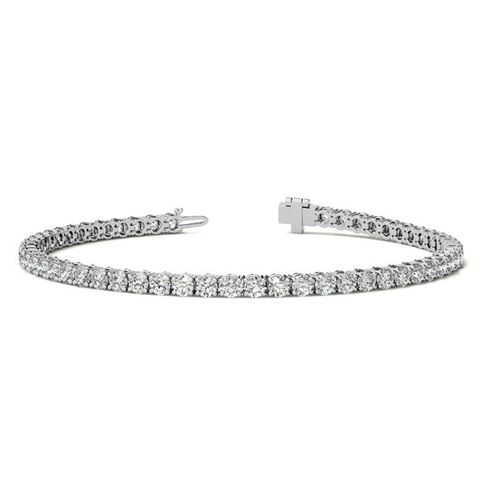 6.00 CTW AGI Certified Lab-Grown Diamond Tennis Bracelet in 14K Yellow or White Gold | G/VS Clarity