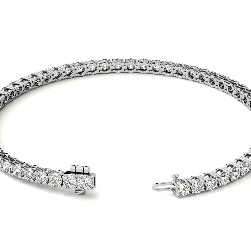 3.00 CTW AGI Certified Lab-Grown Diamond Tennis Bracelet in 14K Yellow or White Gold – G/VS Clarity