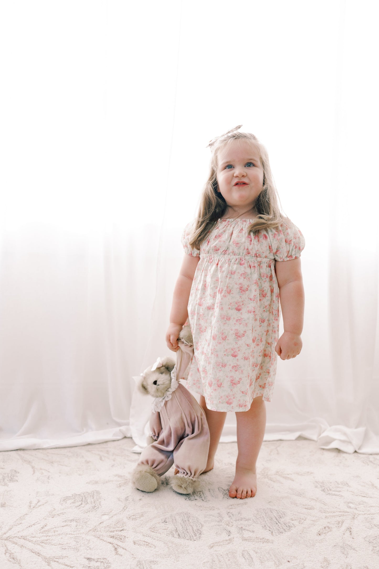 The Kennedi Dress- Pink Blossoms| Short Sleeve