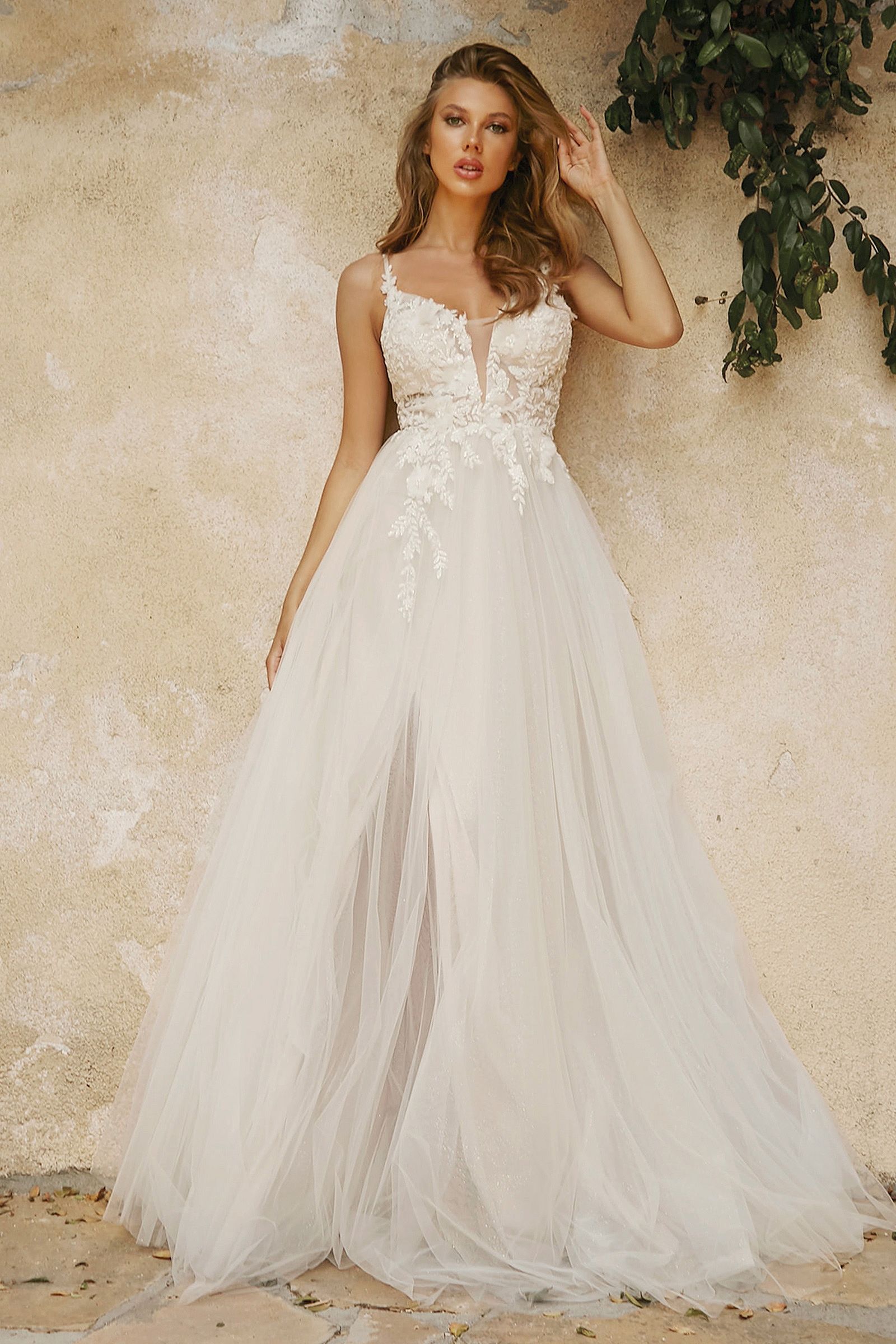 Layered A-Line Tulle Bridal Gown