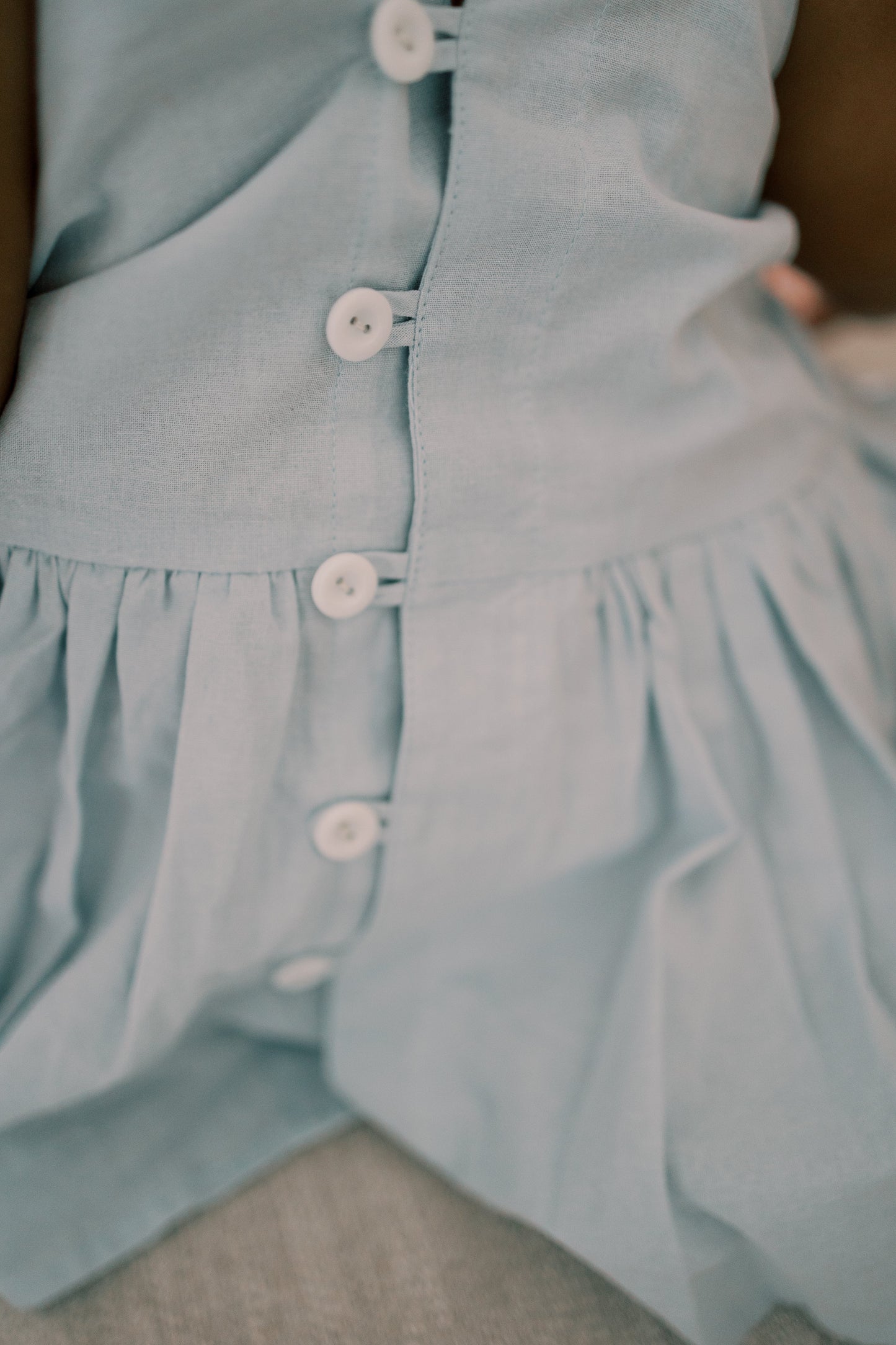 Hikari Pintuck Dress | Powder Blue