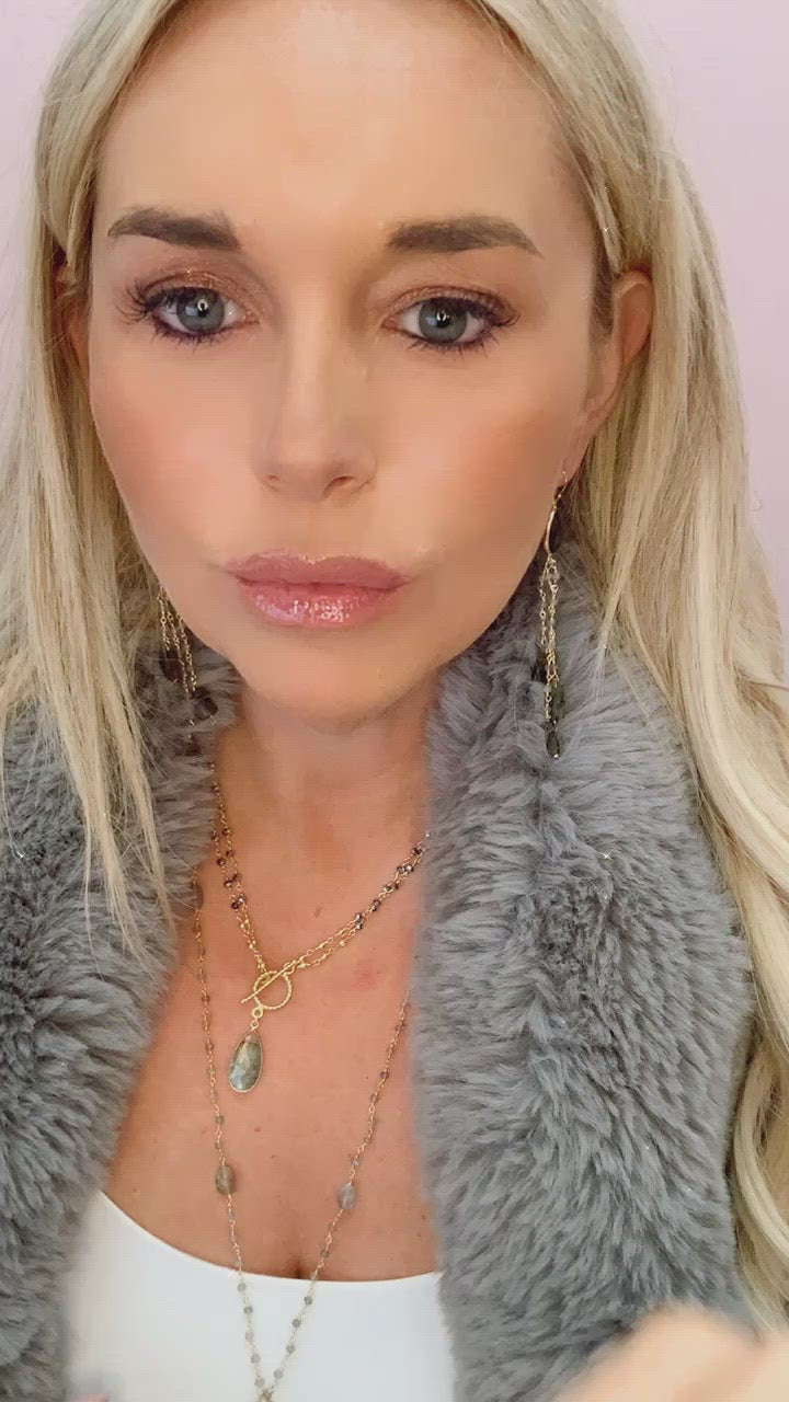 Diana Montecito Necklace in Labradorite with Labradorite Drop