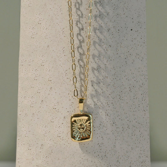 Sun Tarot Card Pendant Necklace
