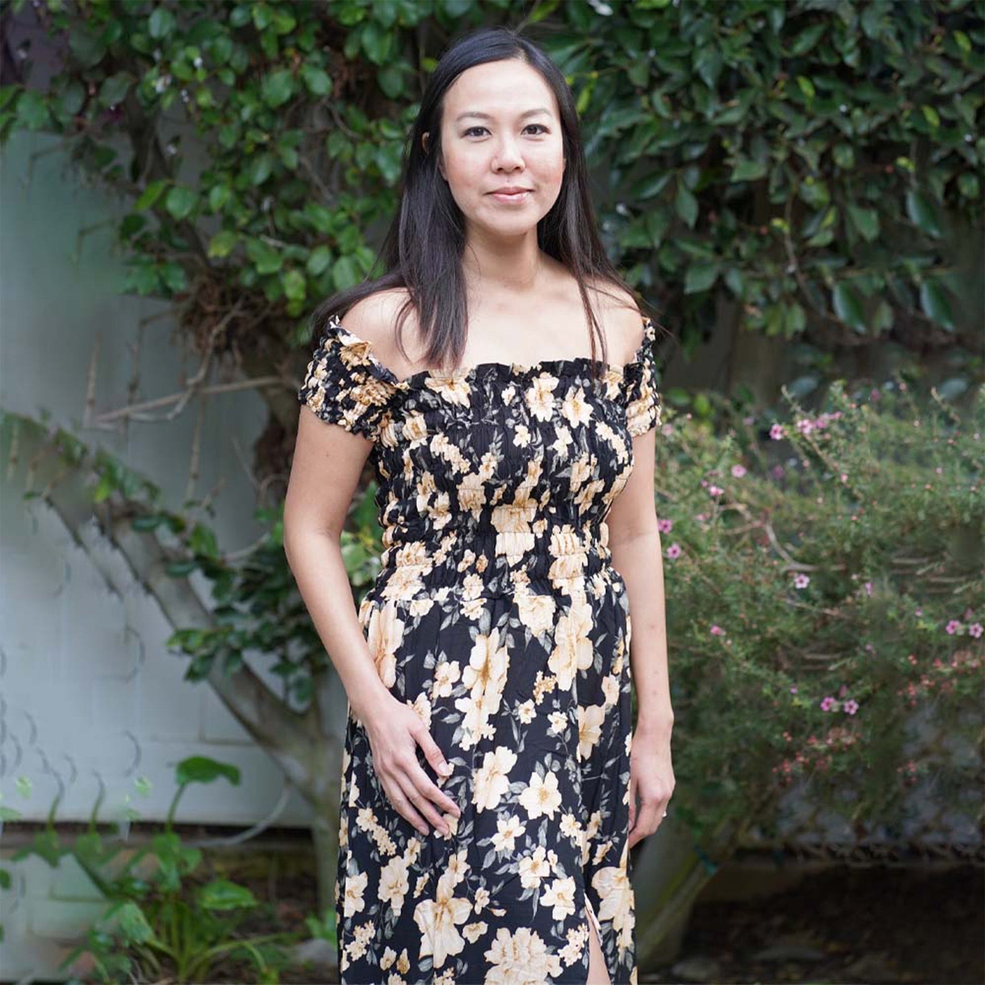 Kasih Coop Dress Soraya Black, Cotton