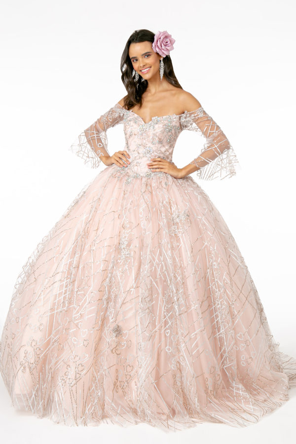 Sweetheart Neckline Glitter Mesh Quinceanera Dress