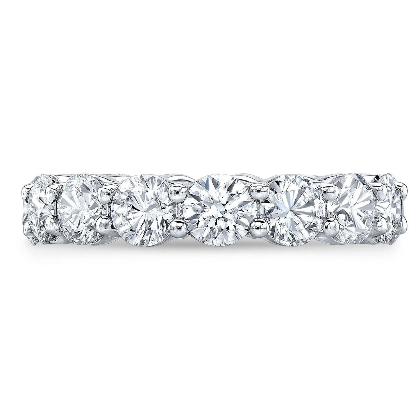 5.00 CTW Created Moissanite Eternity Band in 14k Gold Overlay – Round Cut Classic Ring