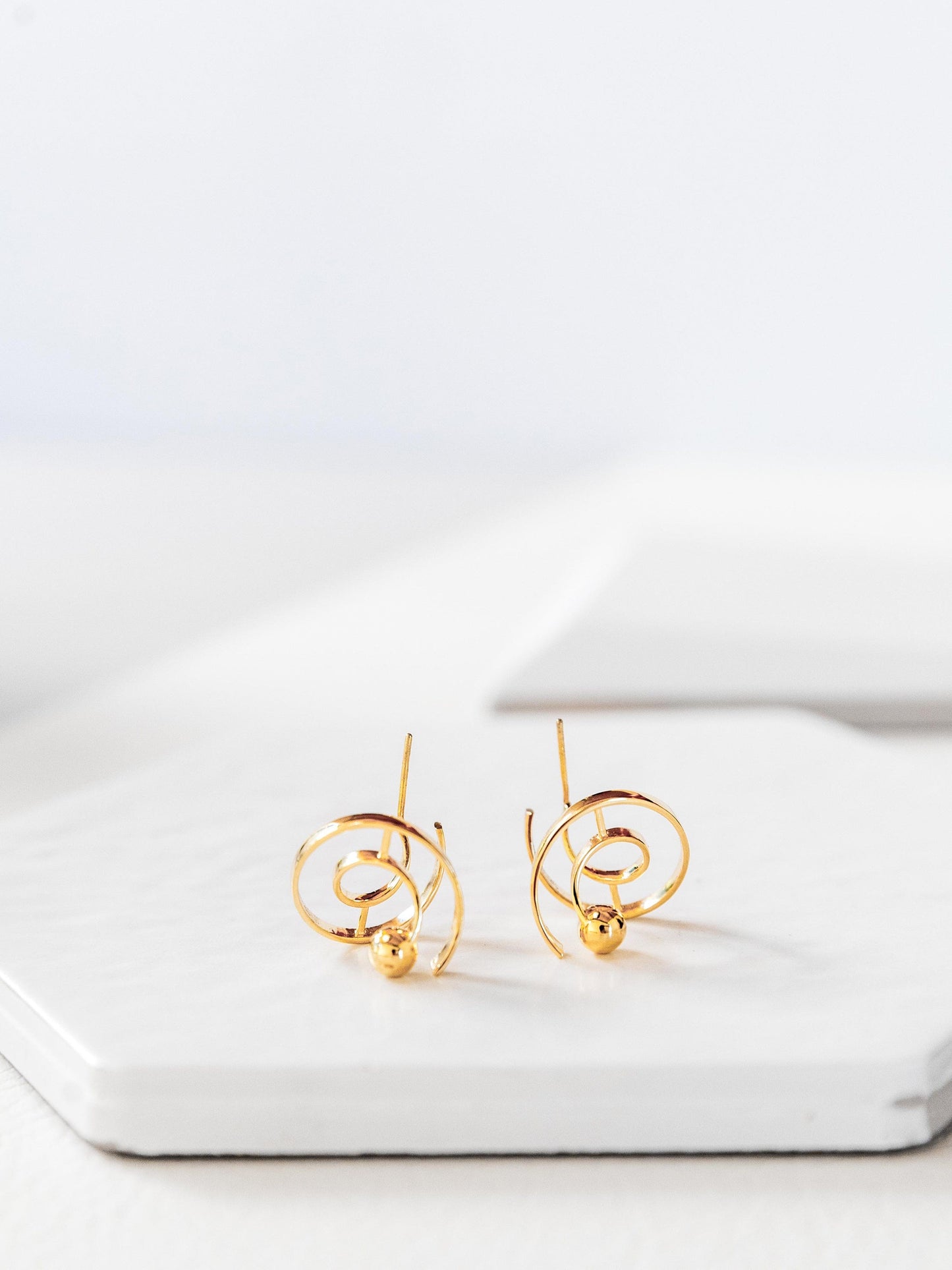 Helix Studs | Floating Spiral Earrings
