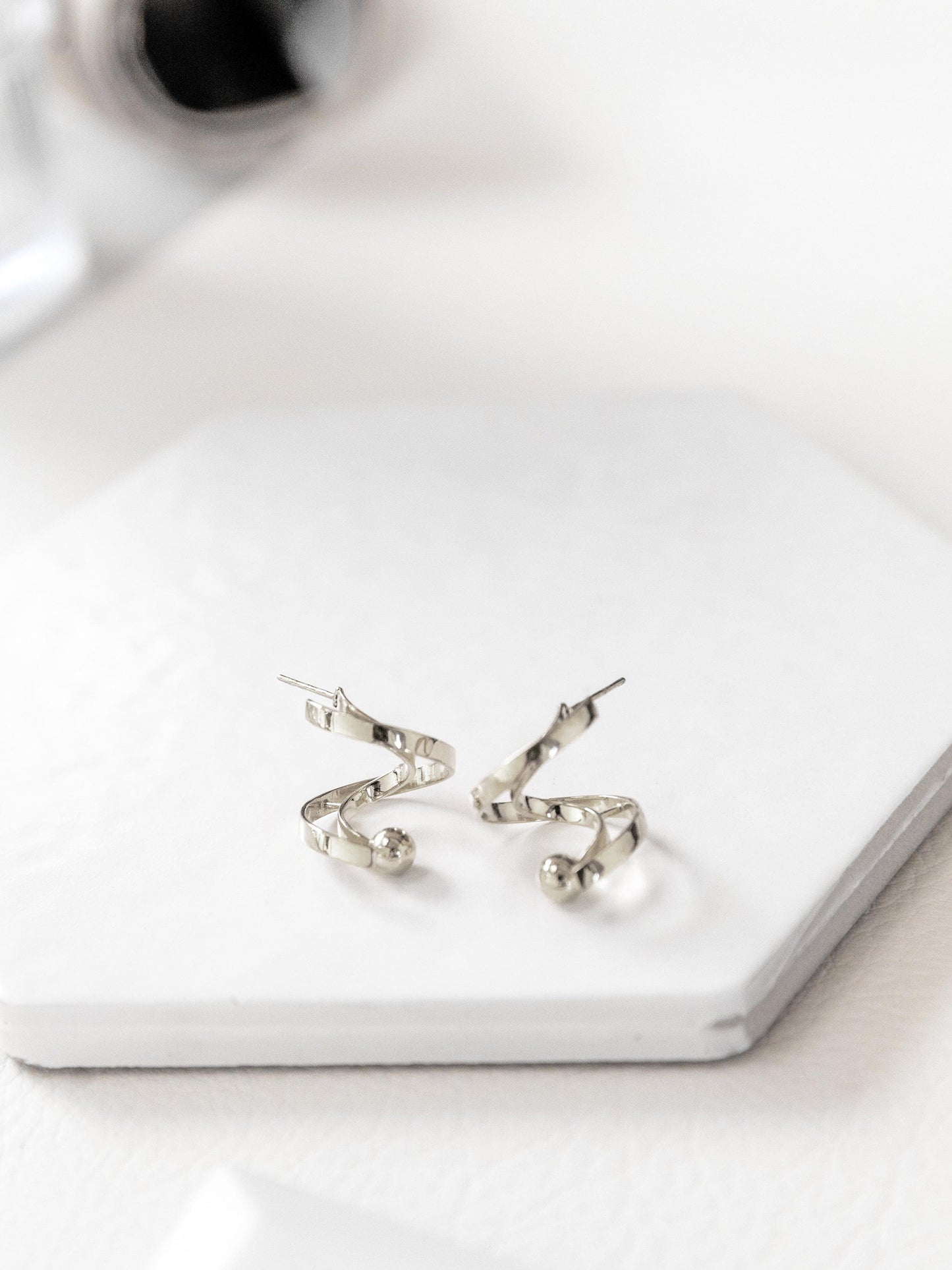 Helix Studs | Floating Spiral Earrings