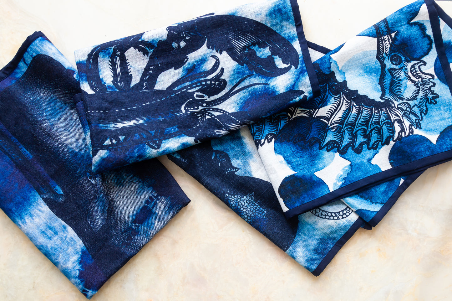 SHIBORI WHALE TEA TOWEL
