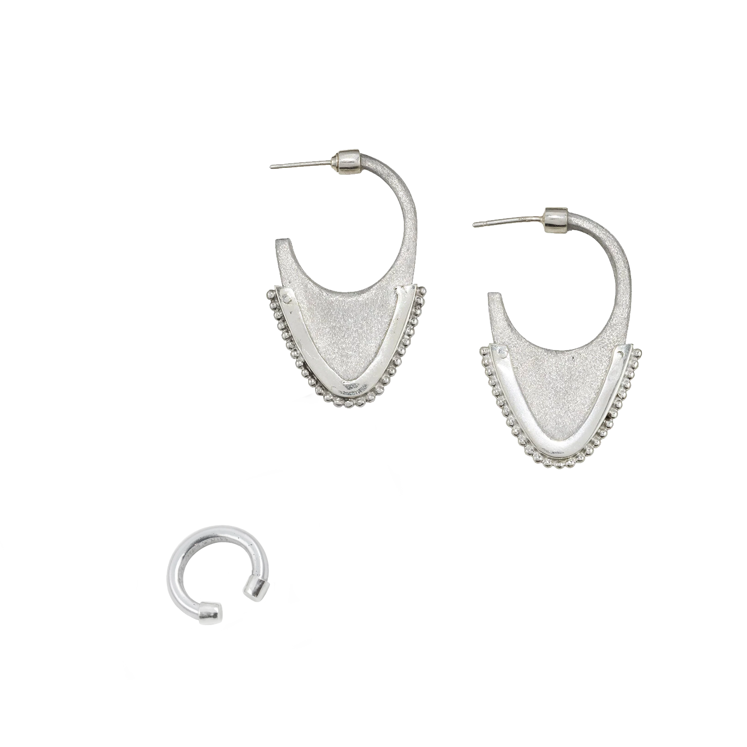 SET - TRIBAL DOME EARRINGS + VIRTUOUS CIRCLE EAR CUFF SET (SAVE $35)