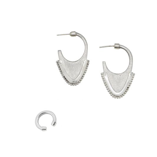SET - TRIBAL DOME EARRINGS  +  VIRTUOUS CIRCLE EAR CUFF SET (SAVE $35)