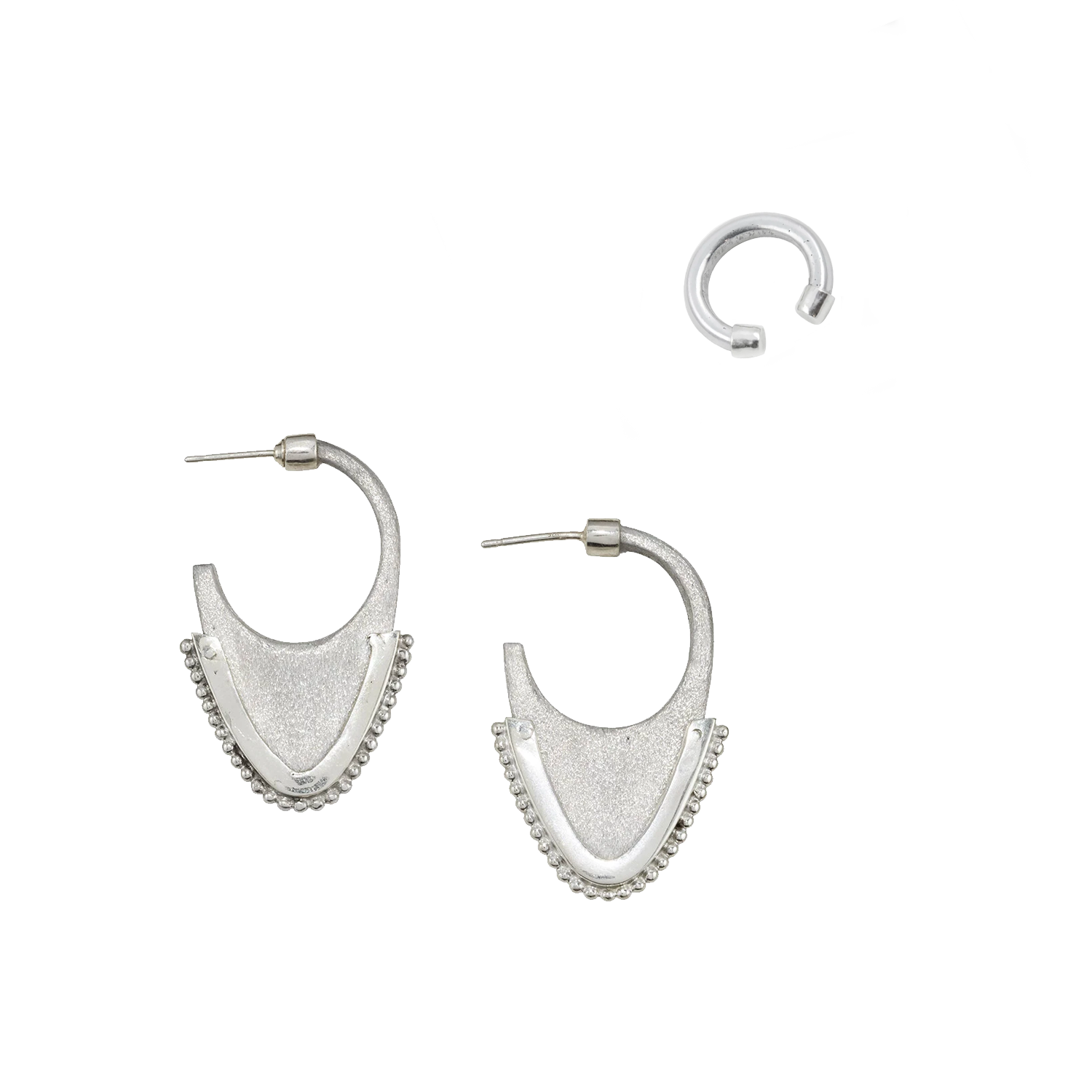SET - TRIBAL DOME EARRINGS + VIRTUOUS CIRCLE EAR CUFF SET (SAVE $35)