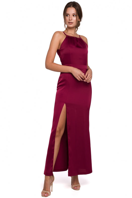 Women's Long dress model 138750 - Party Formal Dress - Ladies' Sexy & Elegant Attire - Burgundy Color