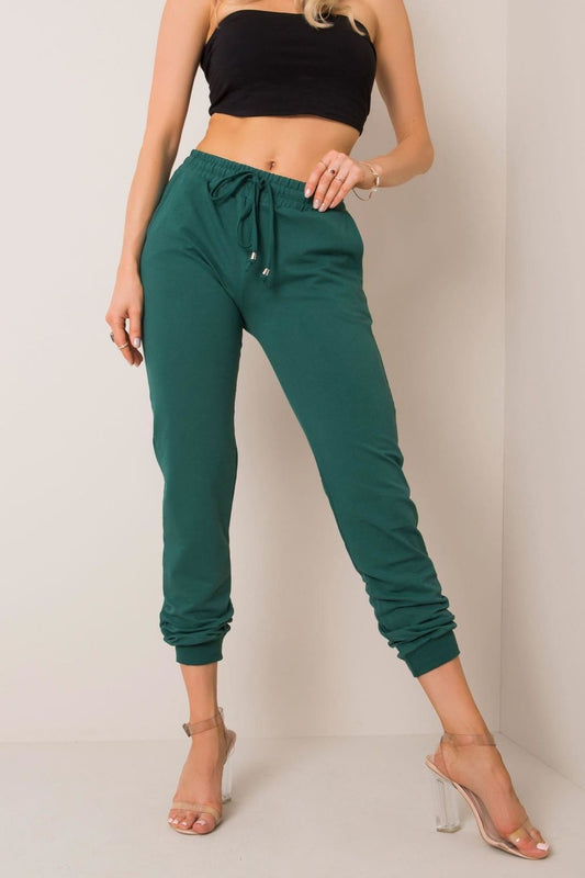 Women's Tracksuit trousers model 161324 - Ladies Casual & Formal Bottoms - Green Color