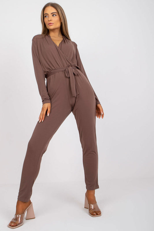 Women's Suit model 164747 - Ladies Casual Everyday Clothing - Jumpsuit & Romper - Brown Color