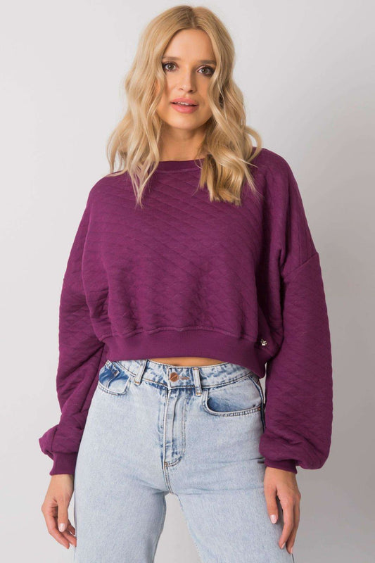 Women's Sweatshirt model 169773 - Ladies' Casual and Sporty Wear - Violet Color